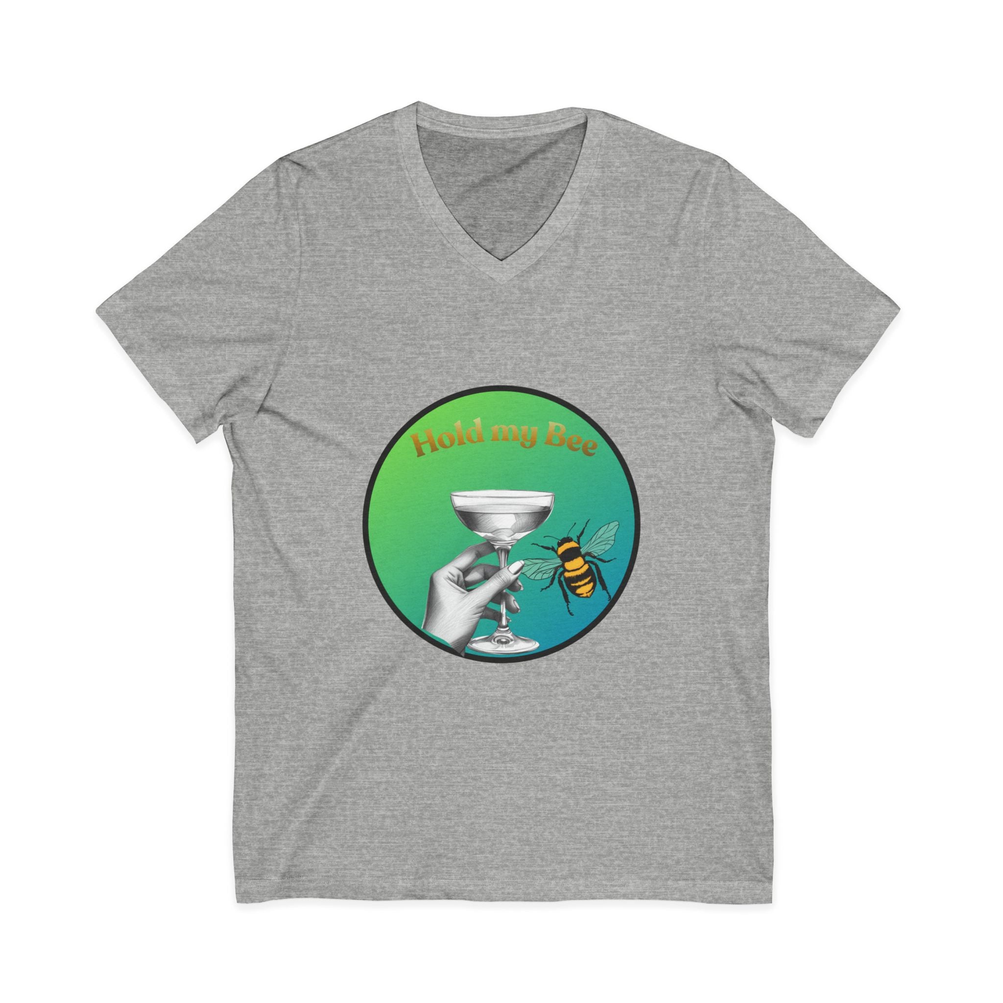 V-Neck T-Shirt — "Kiss My Bee" Cocktail Tee (Do It For The Podcast)