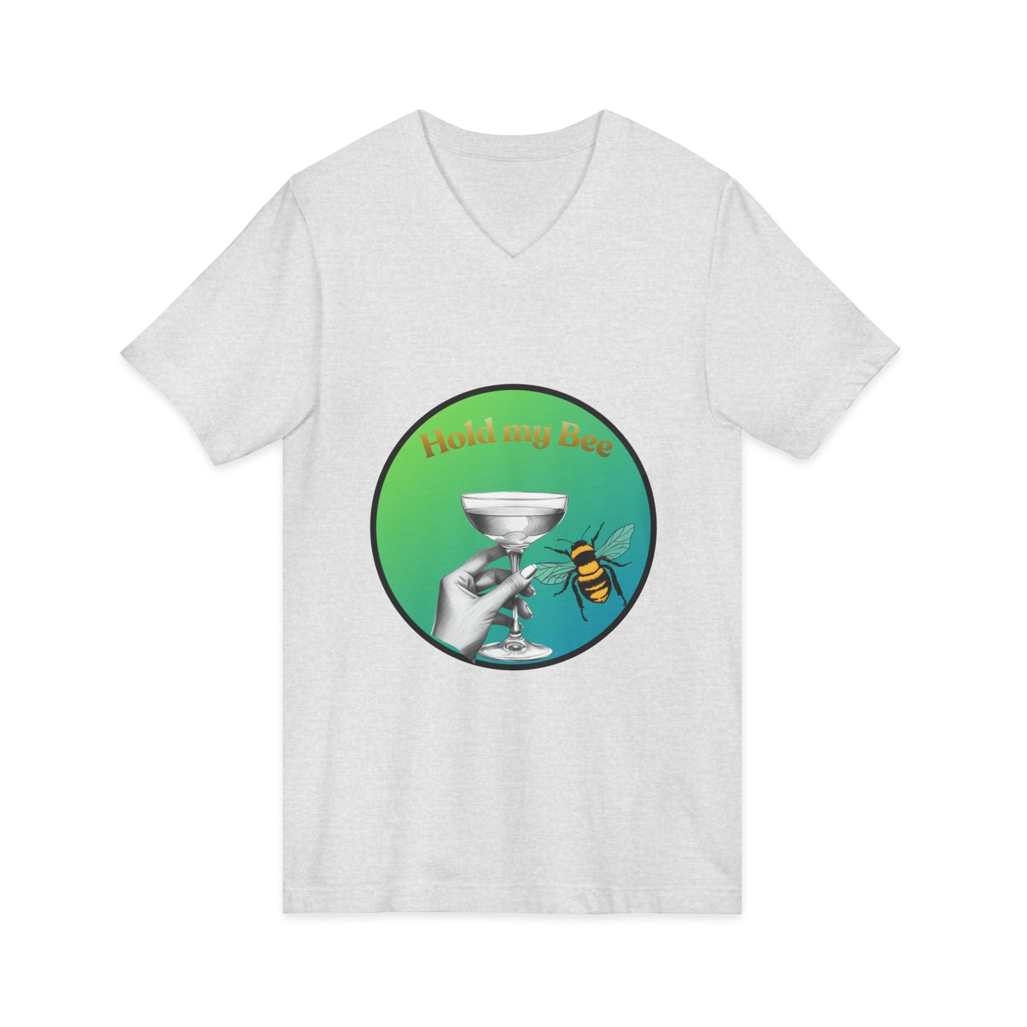 V-Neck T-Shirt — "Kiss My Bee" Cocktail Tee (Do It For The Podcast)