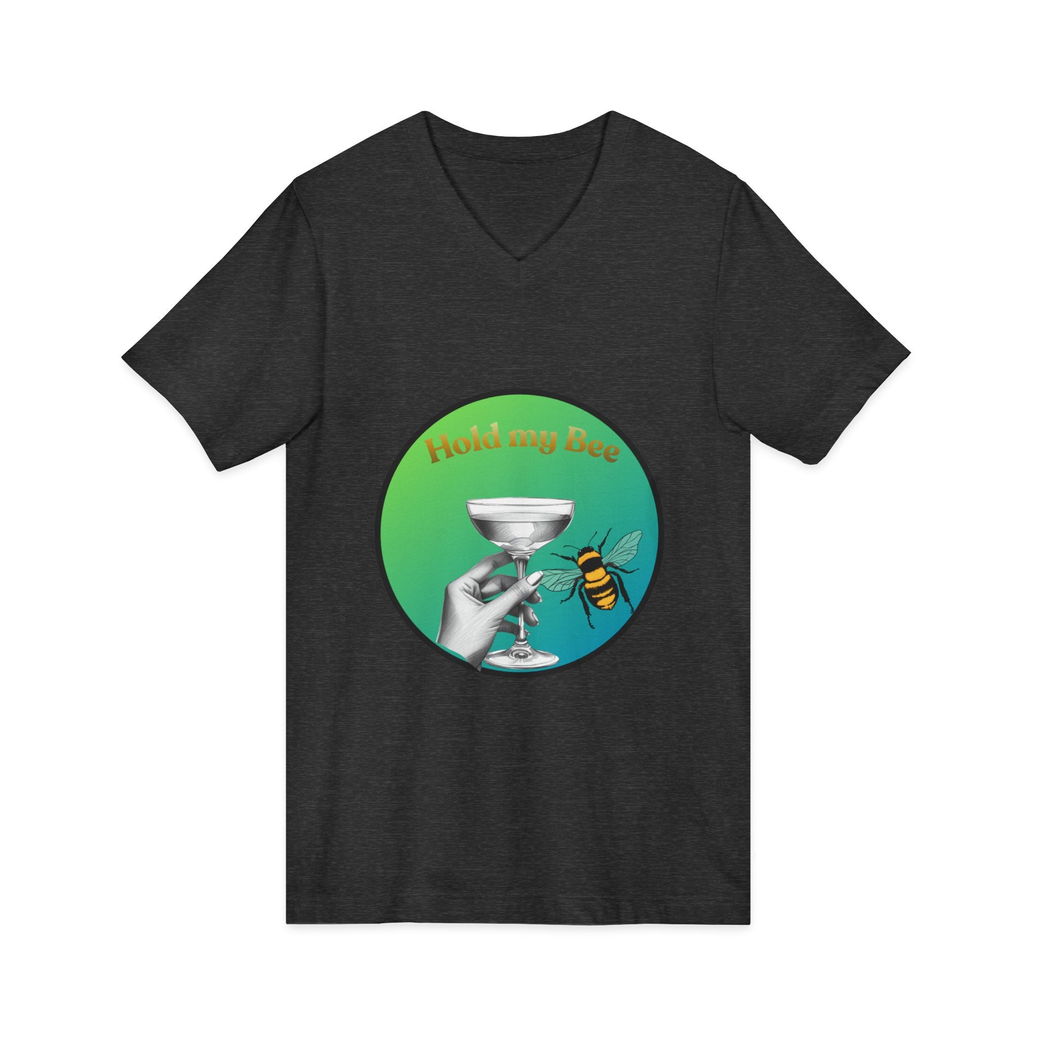 V-Neck T-Shirt — "Kiss My Bee" Cocktail Tee (Do It For The Podcast)