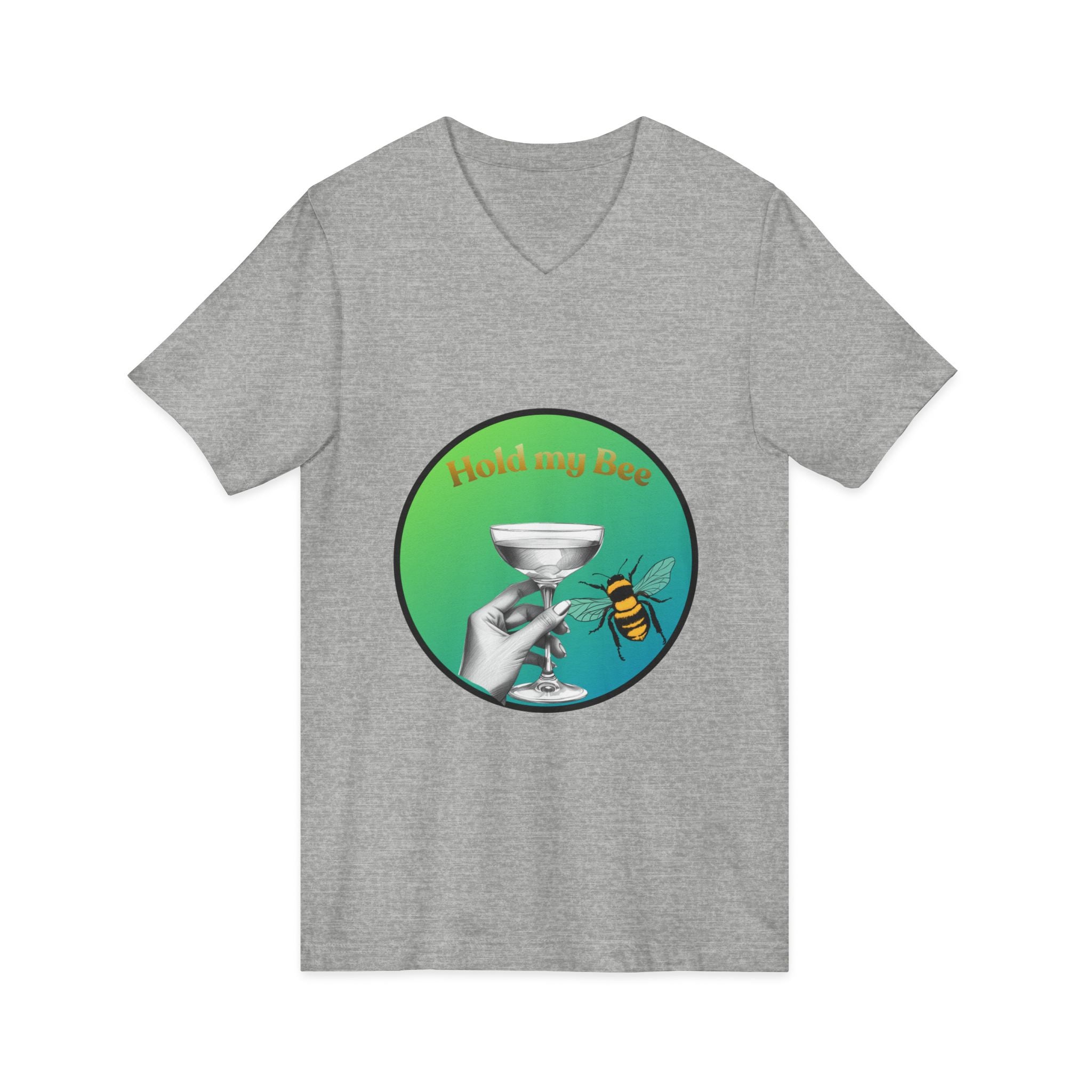 V-Neck T-Shirt — "Kiss My Bee" Cocktail Tee (Do It For The Podcast)