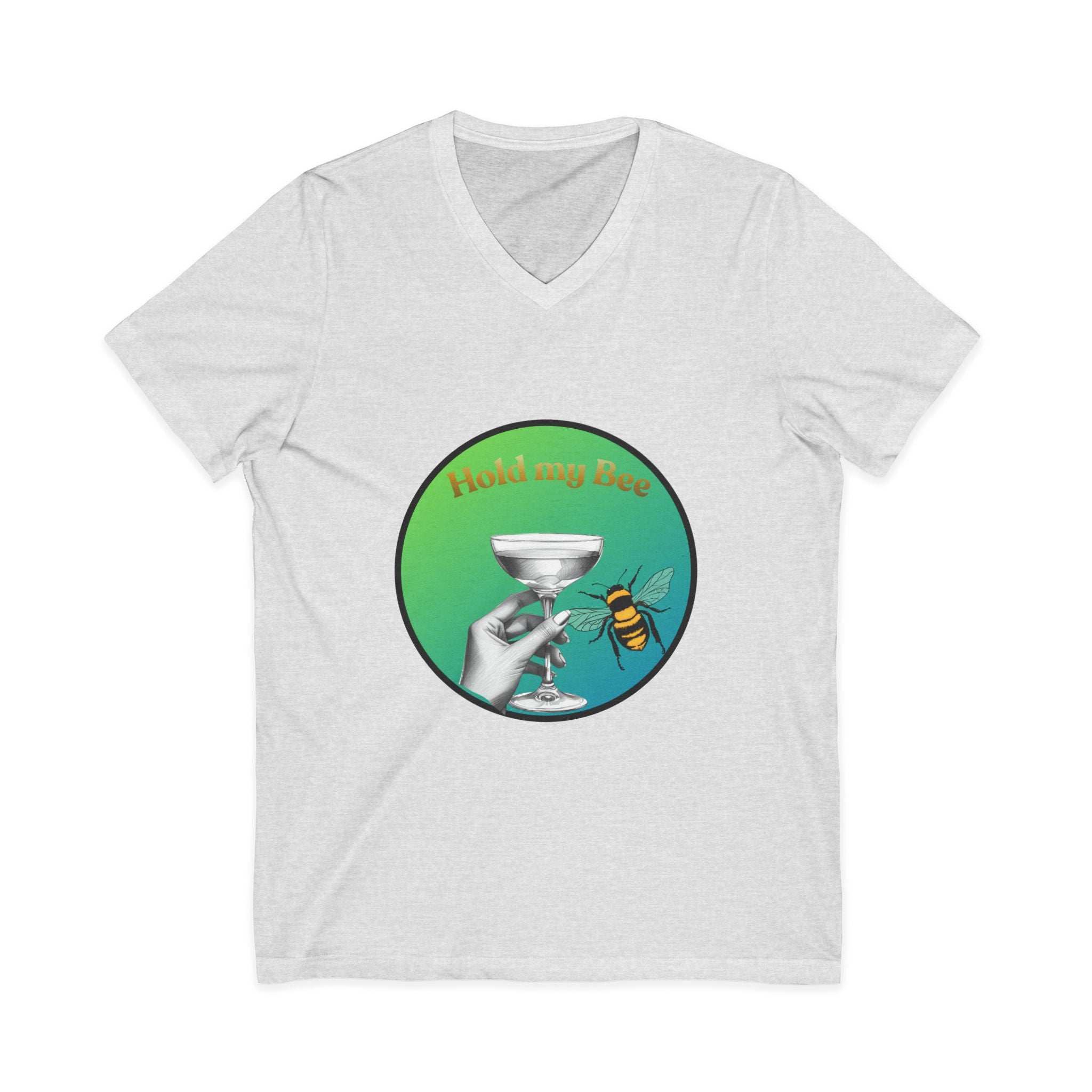 V-Neck T-Shirt — "Kiss My Bee" Cocktail Tee (Do It For The Podcast)