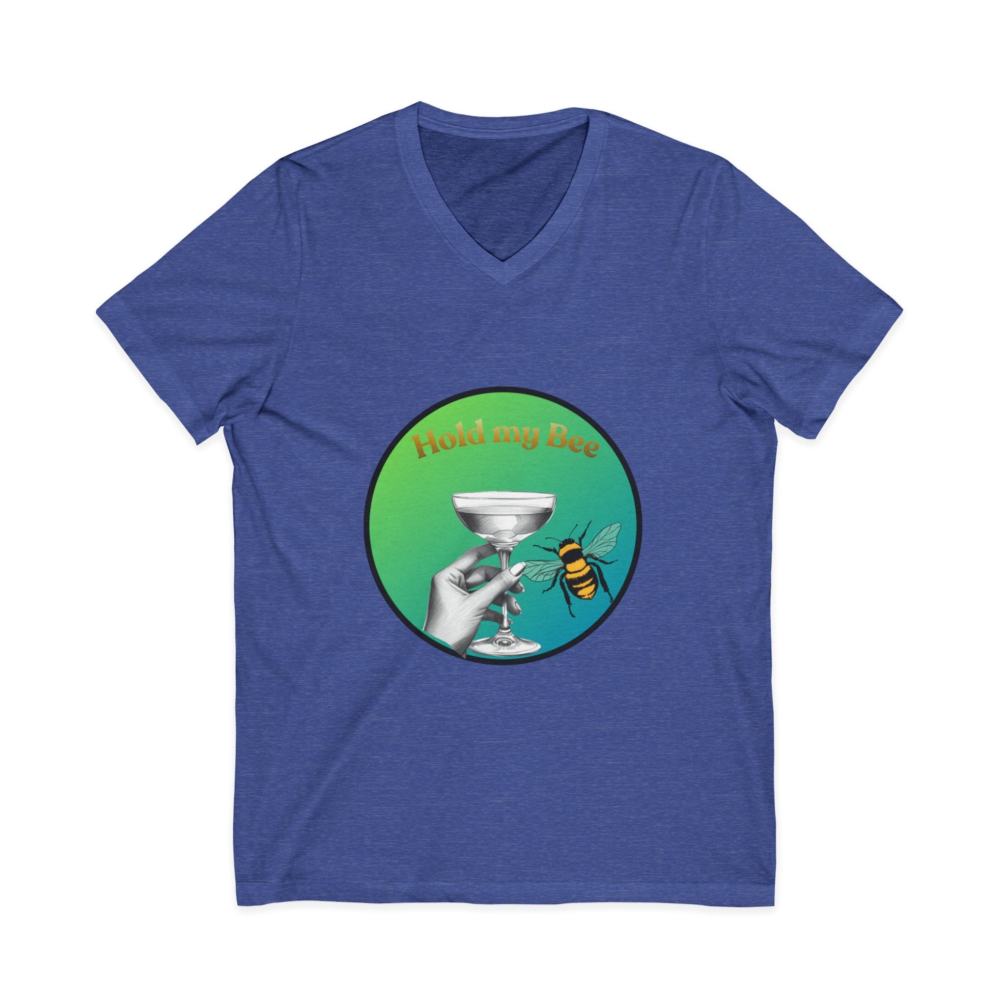 V-Neck T-Shirt — "Kiss My Bee" Cocktail Tee (Do It For The Podcast)