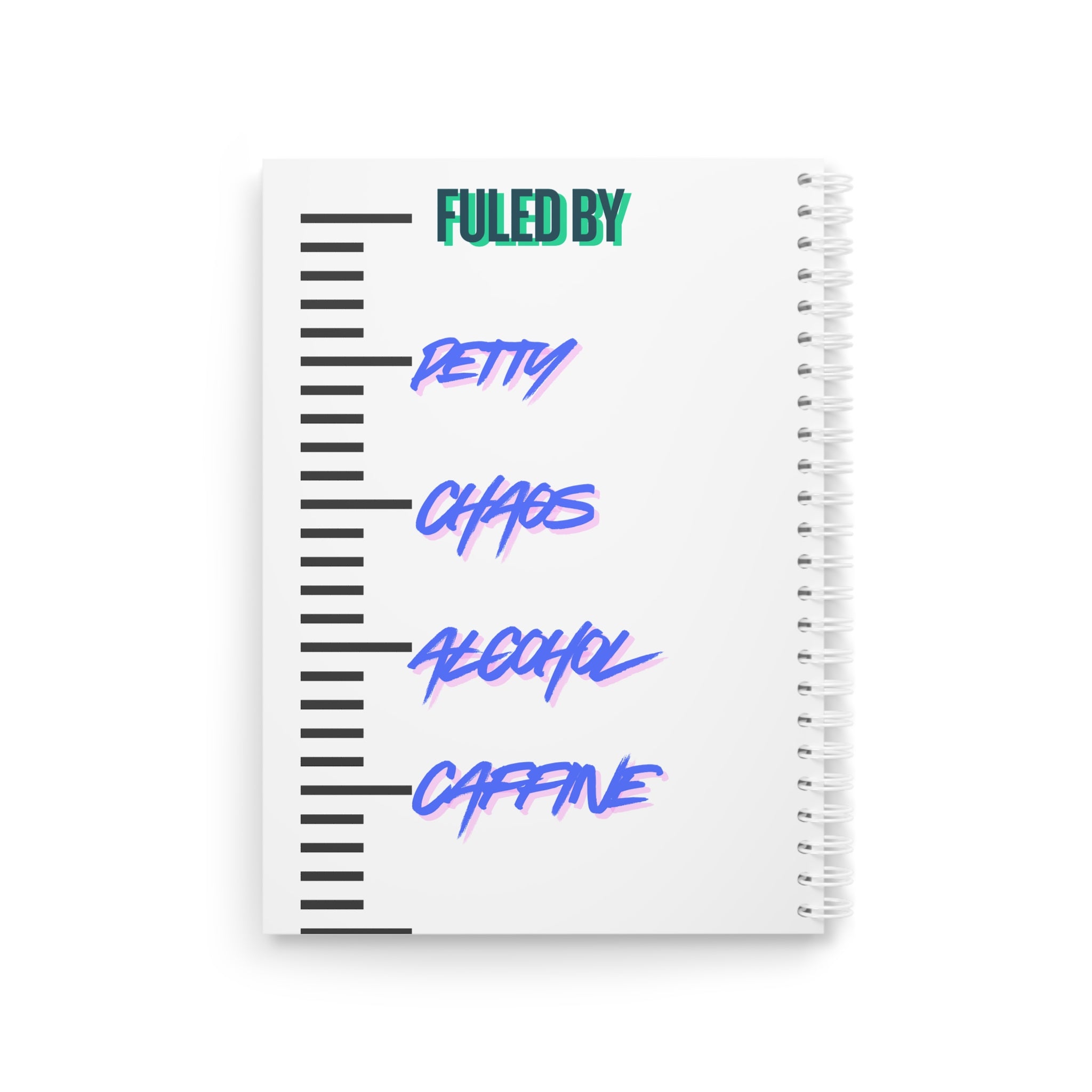 Spiral Notebook — "Hold My Bee" & Retro "Fueled By" Illustrated Journal
