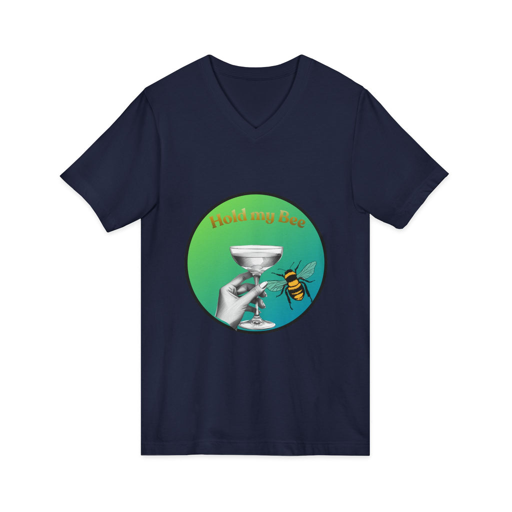 V-Neck T-Shirt — "Kiss My Bee" Cocktail Tee (Do It For The Podcast)