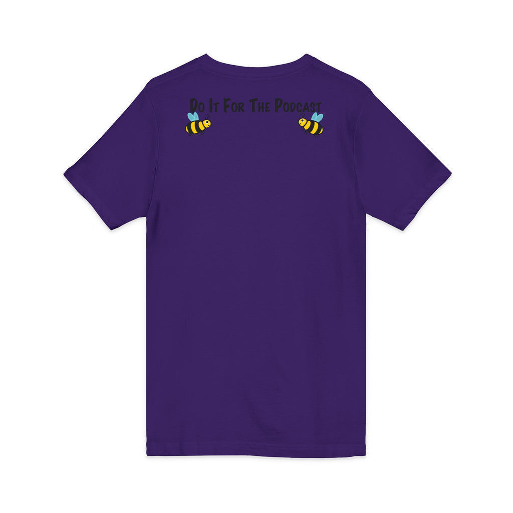V-Neck T-Shirt — "Kiss My Bee" Cocktail Tee (Do It For The Podcast)